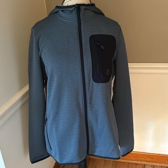Gray-ish blue front zip lightweight jacket - Picture 1 of 6